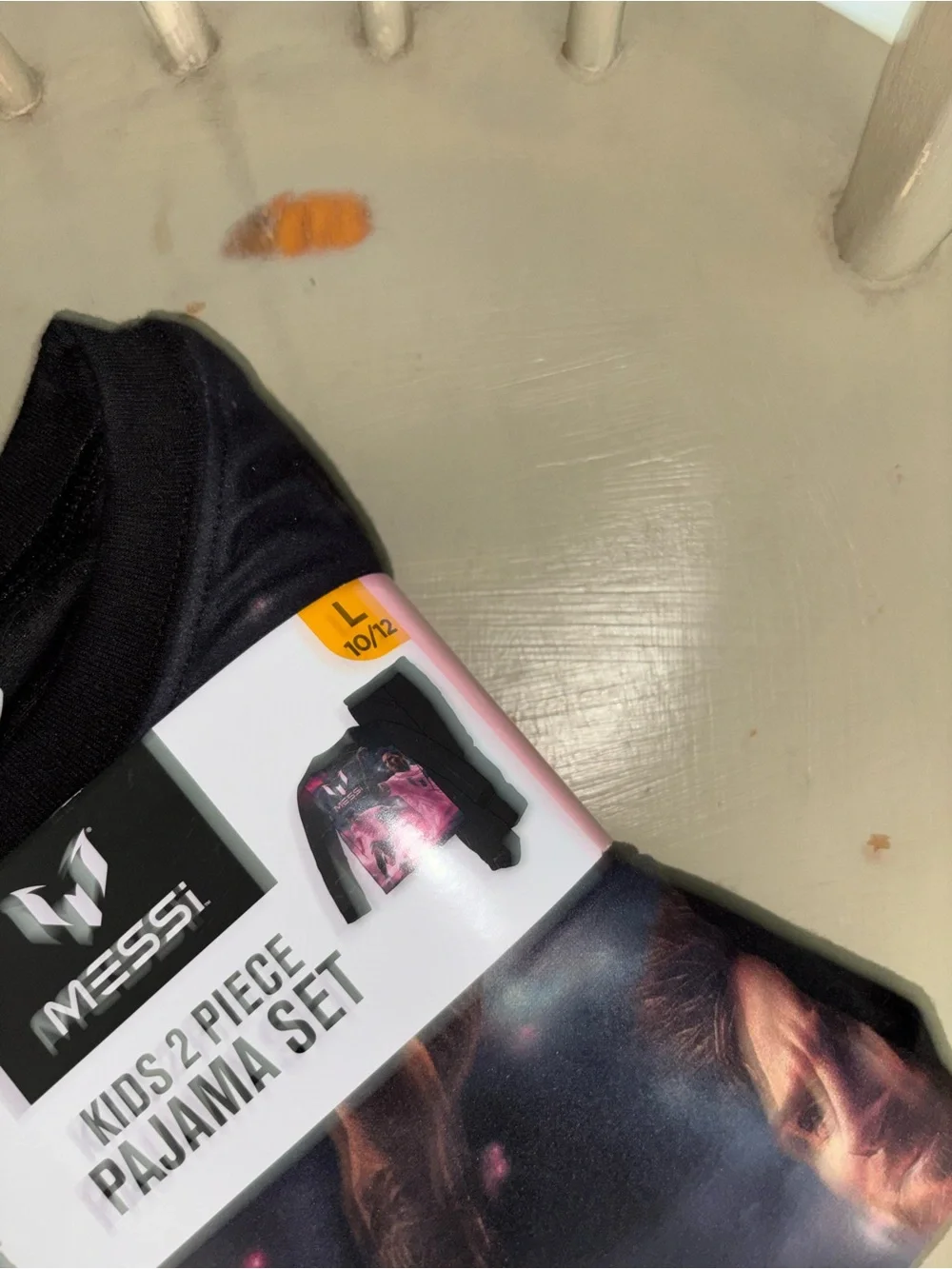 Messi Kids  sz 10-12. 2-Piece Pajama Set - Black & Pink